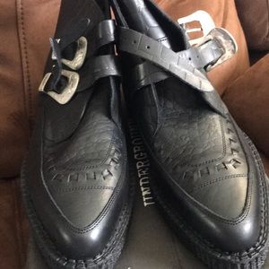 Underground Croc Leather Boots